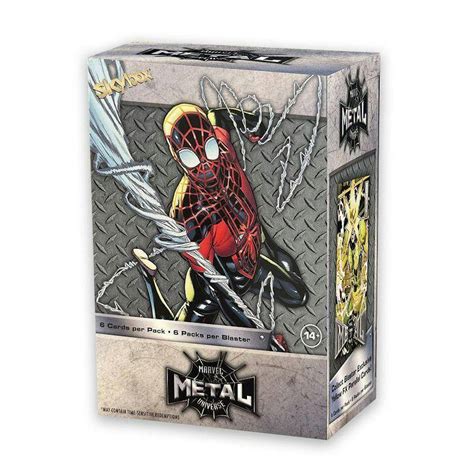 upper deck marvel marvel spider-man metal universe trading cards box|marvel spider man blowout cards.